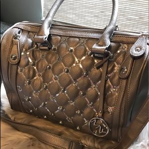 Marc NY Champagne Satchel Jewel Bag with Strap